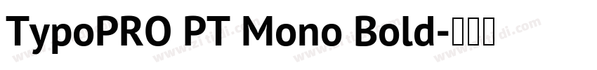 TypoPRO PT Mono Bold字体转换